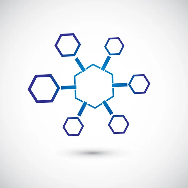 Molekül und Kommunikationsform — Stockvektor