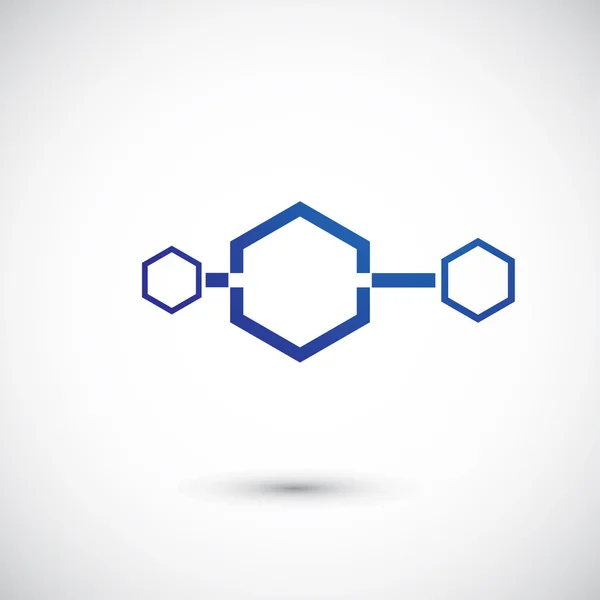 分子和通信形状 — 图库矢量图片