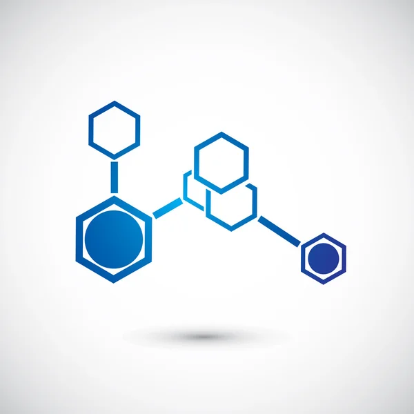 Molecuul- en communicatietechnologie vorm — Stockvector