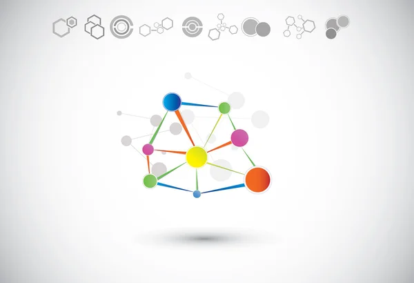 Estructura molecular — Vector de stock