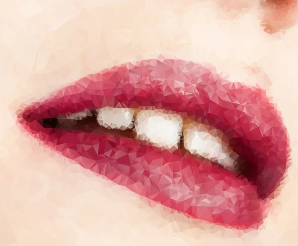 Vector illustration of lips — Stock Vector