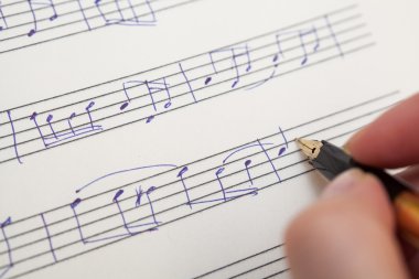 el ile kalem ve müzik levha