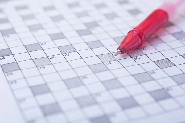 Crossword puzzle close-up. — Stock Photo, Image