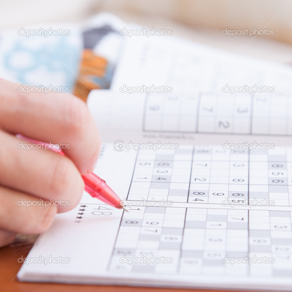 Crossword puzzle closeup. Stock Photo by ©Djemphoto 50744601