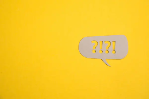 Paper Speech Bubble Question Exclamation Marks — 스톡 사진