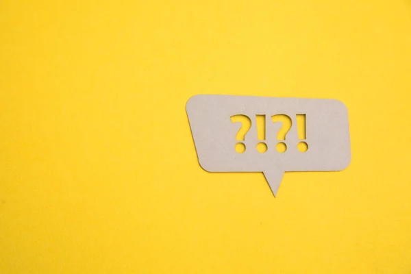 Paper Speech Bubble Question Exclamation Marks — Stock Fotó