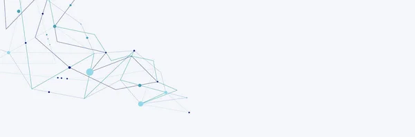 Linhas Abstratas Pontos Conectam Fundo Conexão Tecnologia Conceito Dados Digitais —  Vetores de Stock