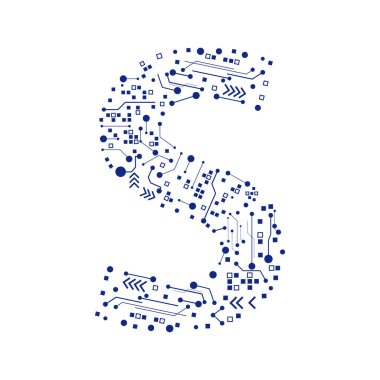 Teknoloji vektör yazı tipi yazı tipi benzersiz tasarım. Teknoloji, devreler, mühendislik, dijital, oyun, bilim kurgu ve bilim konular için.