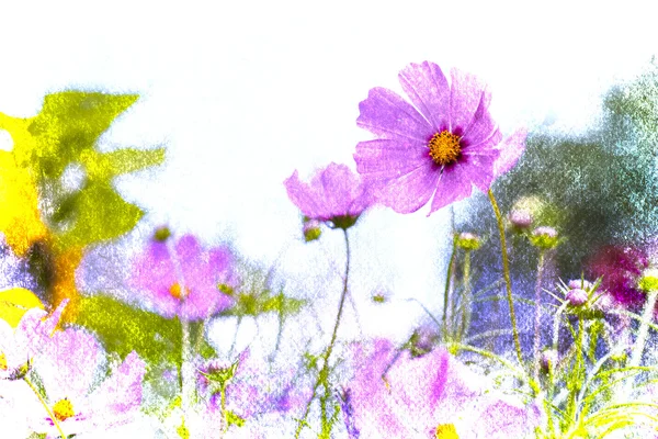 Цветы на гранж-фоне — стоковое фото