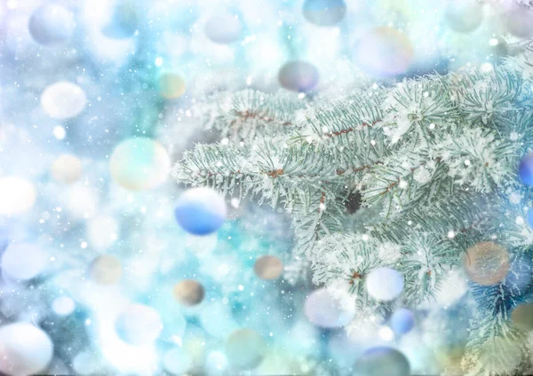 Weihnachtsbaum Isoliert Über Lebendigen Farben Hintergrund Frohe Weihnachten Und Ein — Stockfoto