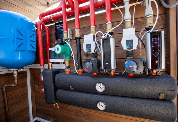 Boiler Room Industrial Details Close Interior Industrial — Stock Photo, Image