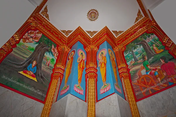 Wnętrze świątyni buddyjskiej — Zdjęcie stockowe