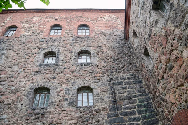 Murallas Ventanas Una Antigua Fortaleza Fotos de stock libres de derechos