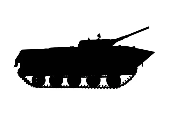 Silhouette Airborne Assault Vehicle Isolated White Background — Stock Photo, Image