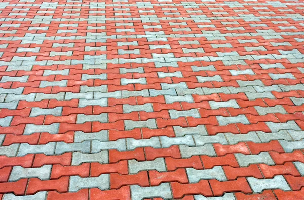 Azulejos de pavimentación rojos y grises —  Fotos de Stock