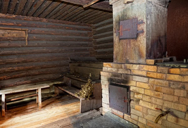 Brick oven in a Russian bath — Stock Photo, Image