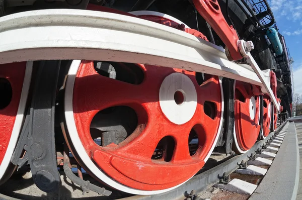 Viejas ruedas de locomotora de vapor —  Fotos de Stock