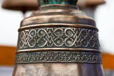 Eski Ortodoks bakır kilise çanı parçası