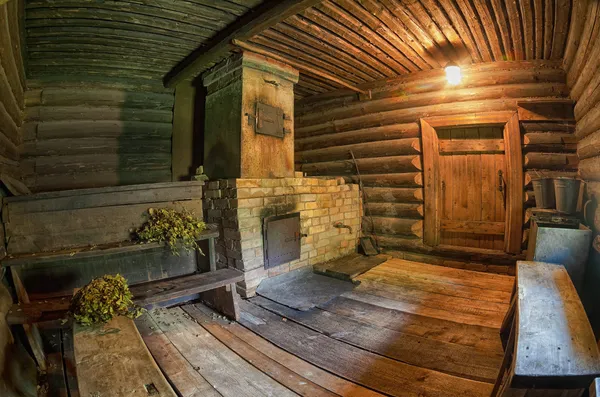 Brick oven in a traditional russian bath — Stock Photo, Image