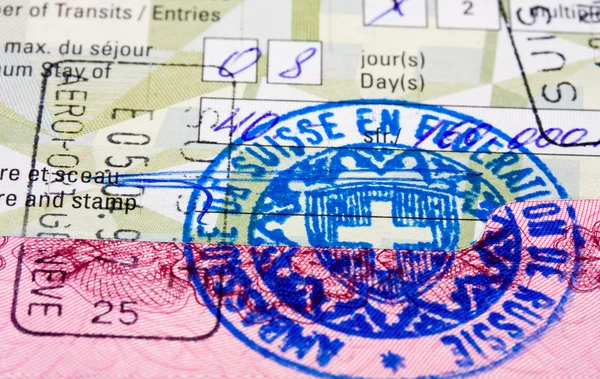 Visa passport stamp — Stock Photo, Image