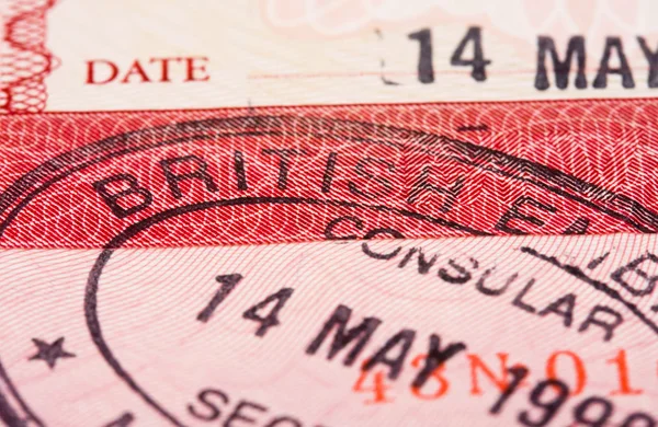 Carimbo do passaporte de visto — Fotografia de Stock