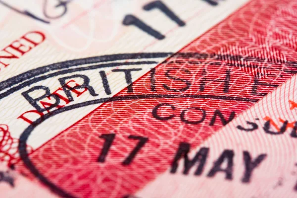 Visum pass stämpel — Stockfoto