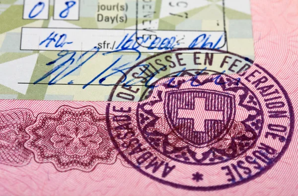 Visa passport stamp — Stock Photo, Image