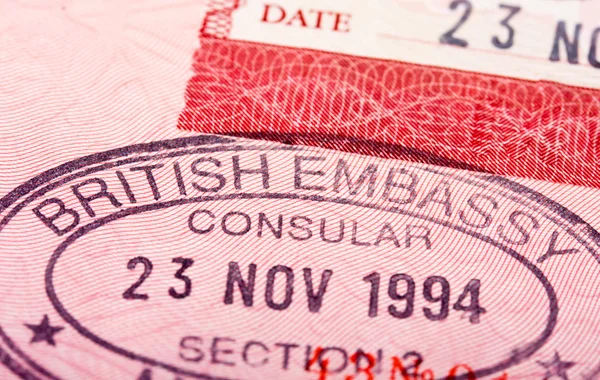 Visa passport stamp — Stock Photo, Image