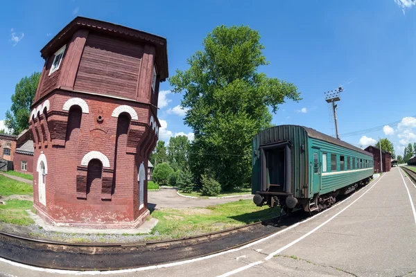 Provinční železniční stanice v borovichi, Rusko — Stock fotografie