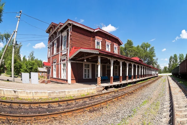 Старий провінційних залізнична станція у Росії — стокове фото