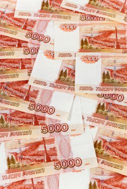 Rus ruble banknotların arka plan olarak