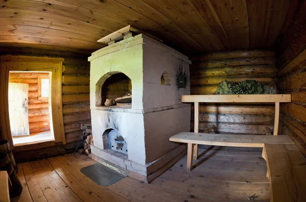 Baño tradicional ruso de madera — Foto de Stock