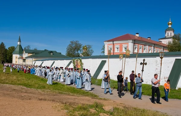 VALDAY, RUSSIA - AUGUST 10:The annual sacred religious processio — Stock Photo, Image