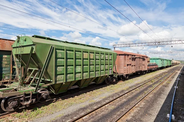 Freight train in Russia — Stock Photo, Image