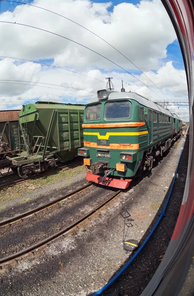 Freight train in Russia — Stock Photo, Image