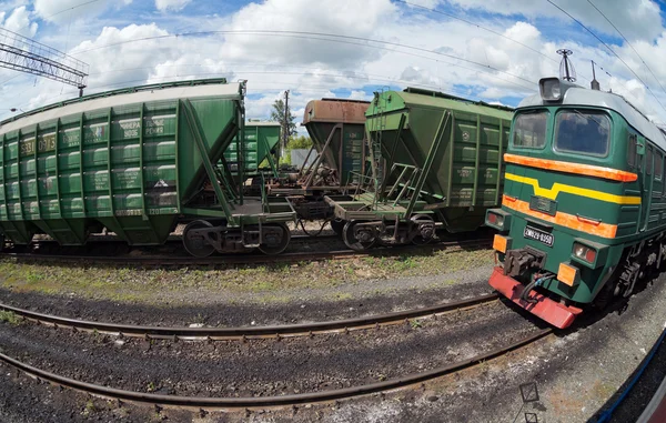 Train de marchandises en Russie — Photo