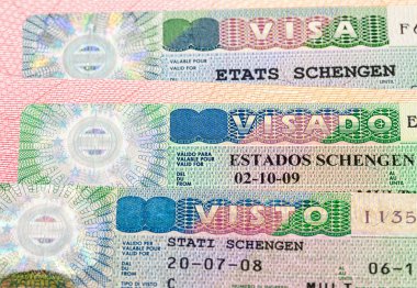 Schengen vize pasaport sayfası