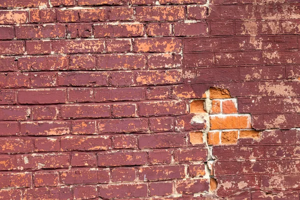 Antigua pared de ladrillo rojo grunge resistido como fondo —  Fotos de Stock