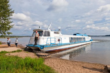 valday, Rusya Federasyonu - 19 Ağustos: cruise yolcu katamaran, mo