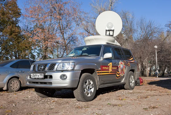 Samara, Rusland - 7 november: mobiele televisie station eerste cha — Stockfoto