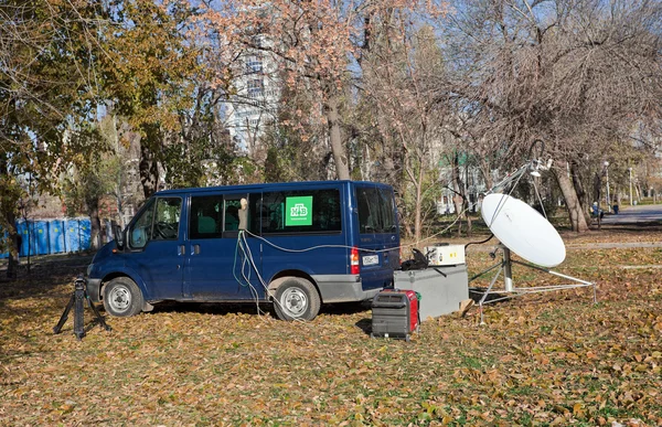 Samara, Rusland - 7 november: mobiele televisie station ntv (russ — Stockfoto