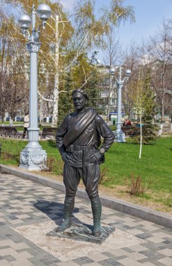 Samara, Rusya Federasyonu - 1 Mayıs: yoldaş sukhov anıt, ana cha
