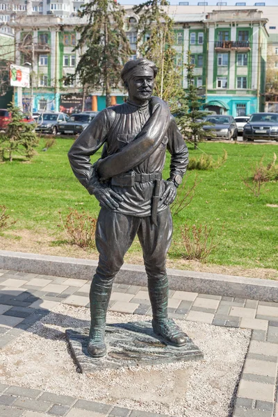 SAMARA, RUSSIA - MAY 1: Monument to Comrade Sukhov, the main cha — Stock Photo, Image