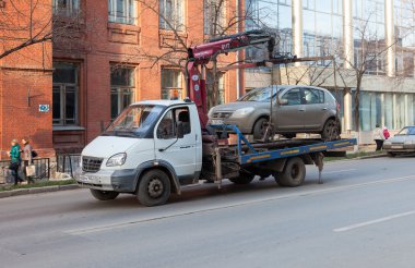 Samara, Rusya Federasyonu - 7 Kasım: tahliye araç trafiği viol