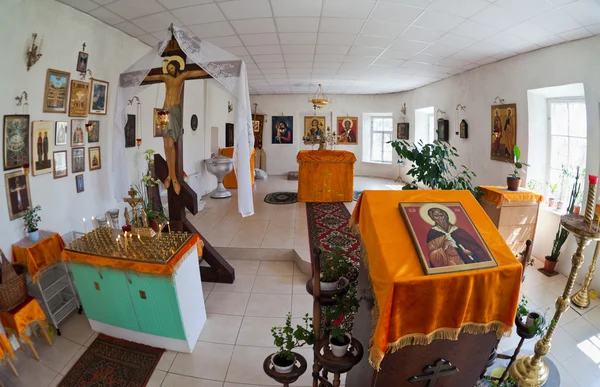 BOROVICHI, RUSIA - 11 de julio: Interior de la Catedral del De — Foto de Stock