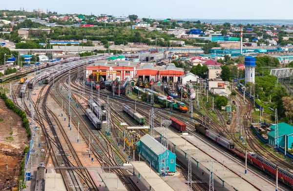 SAMARA, RUSSIA - MAY 25: View from the lookout of Samara Rail Te — Stock Photo, Image