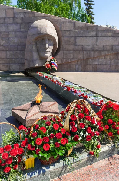 サマーラ, ロシア - 5 月 6 日: 記念完成で永遠の炎 — ストック写真