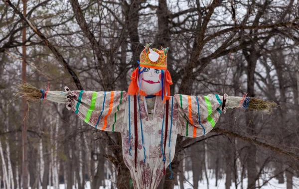 Shrovetide. Muñeca grande para la quema —  Fotos de Stock