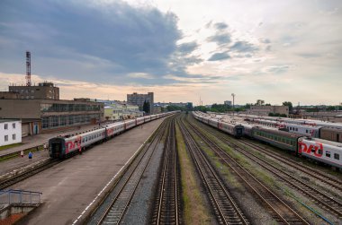 Ivanovo, Rusya - ö. 29 Haziran 2013: görüntülemek rail terminal şehirde ben