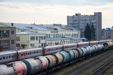 Ivanovo, Rusya - ö. 29 Haziran 2013: görüntülemek rail terminal şehirde ben